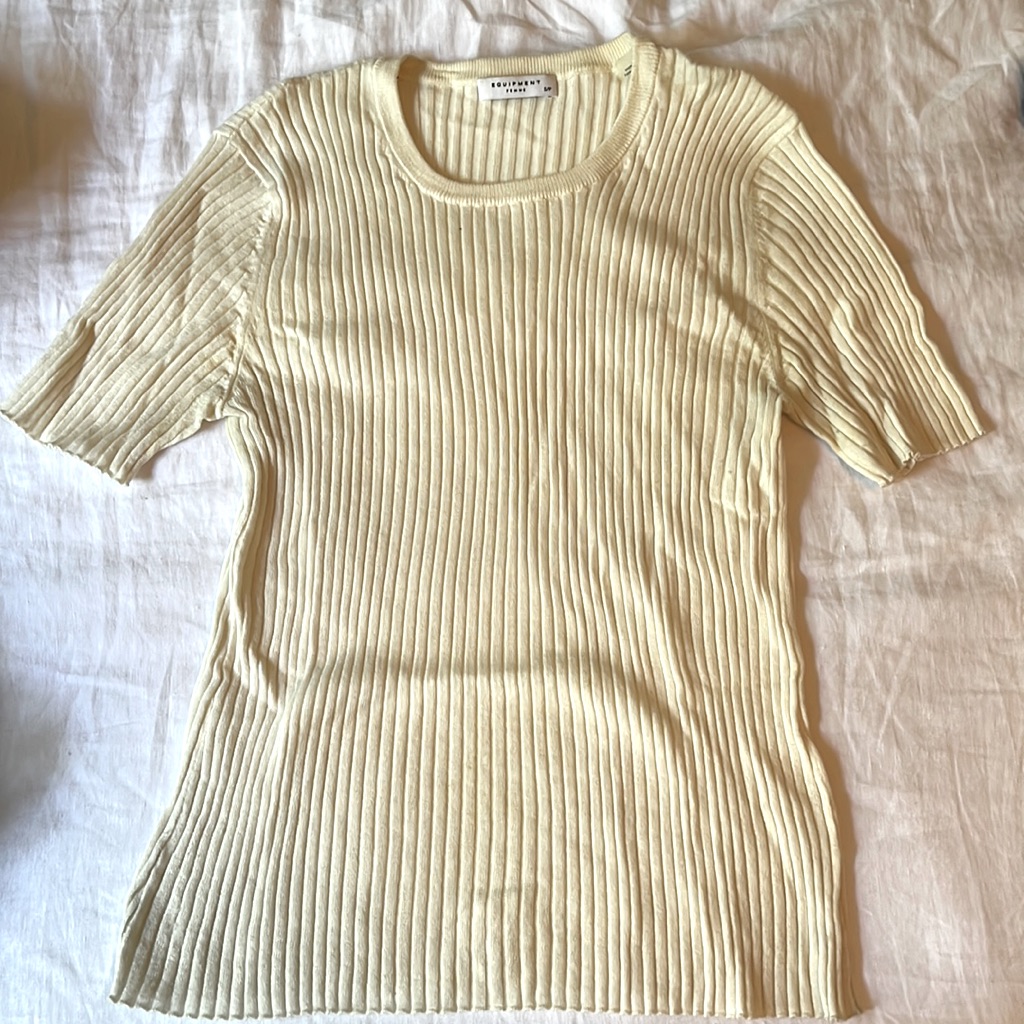 Equipment Ribbed Top / Sweater Size S